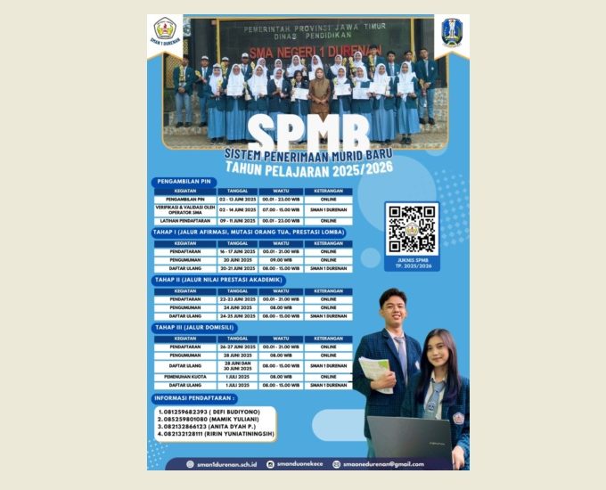 SPMB (SISTEM PENERIMAAN MURID BARU) TAHUN PELAJARAN 2025/2026