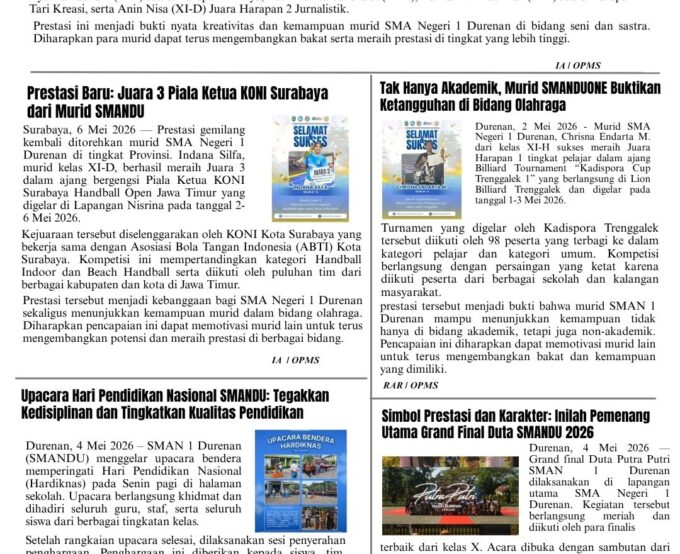 Berita Mingguan Edisi 55 (Senin, 11 Mei 2026)