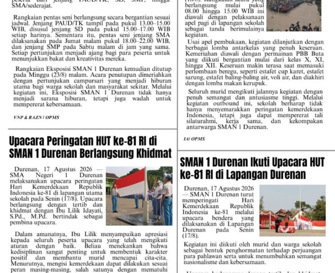 Berita Mingguan Edisi 66 (Senin, 24 Agustus 2026)